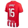 Levné Atlético Madrid Savic 15 Domácí Fotbalové dresy 2023-24 Krátký Rukáv